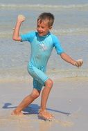 child playing in the uv-resistant clothing