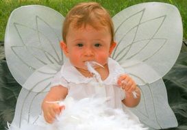 Baby in an angel costume