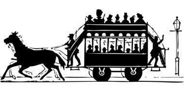 drawing of historic horse cart