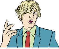 man speaking drawing