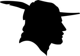 Robin Hood head silhouette drawing