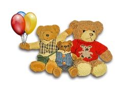 children toys of teddy bears family