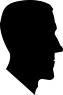 male face in profile