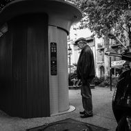 paris street monochrome photo