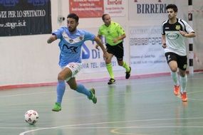 football in a indoor