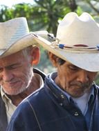 elderly people in cowboy hats