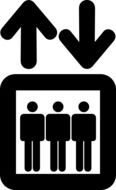 elevator people as a sign