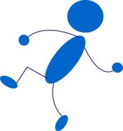 blue stick figure