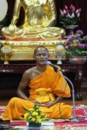 buddhist meditation in the temple