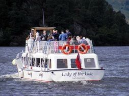 boat trip on the lake on vacation