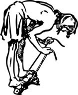 drawing of a girl with a rope in her hands