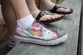 Shoes on the girl