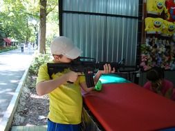 Shooting gallery in the park