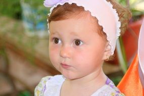 innocent face of a little girl