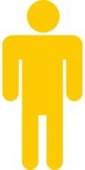 yellow figure for toilet icon