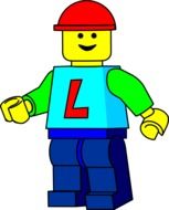 Colorful man made of the lego clipart