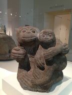 simian mother and child sculpture