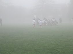 rugby in fog