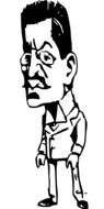 man with a mustache as graphics