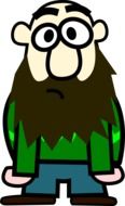 drawing of a bearded man