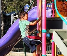 playing child on playground