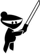 ninja with sword, icon