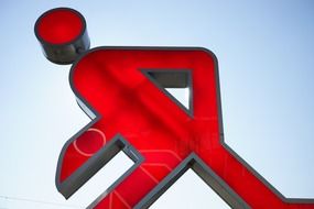 red man sculpture moder street art
