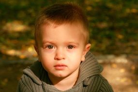 portrait of a blond child