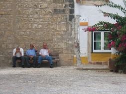 old men on bench