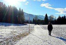 wintry sidewalk