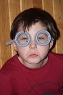 boy with funny glasses