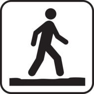 walking striding man symbol drawing