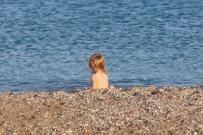 Toddler on a beach