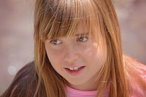 portrait of a girl with long hair