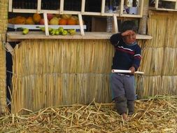 peru boy at the straw barn