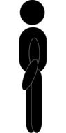 silhouette of standing mannequin
