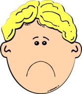 upset blond boy
