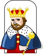 drawing of a king with a scepter