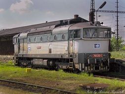 locomotive on railway for transportation of goods