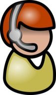 Picture of person in call center
