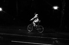 Cyclist at night