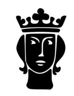 black king silhouette drawing