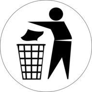 icon on recycling garbage