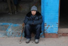 lonely boring watch man