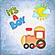 greeting card for baby boy birth