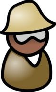 avatar of a man with glasses and a hat as an illustration