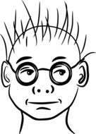 portrait of a scientist with reared hair