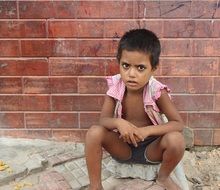 the beggar child,India