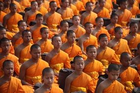 thailand buddhists monks and novices tradition