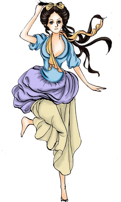 original girl as a drawing
